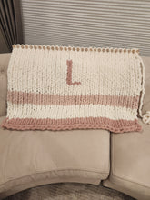 Load image into Gallery viewer, Chunky Blanket with Initial