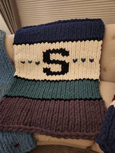 Load image into Gallery viewer, Chunky Blanket Initial