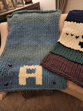 Load image into Gallery viewer, Chunky Blanket with Initial