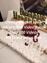 Load image into Gallery viewer, Over 100 Video Tutorials (LOOM NOT INCLUDED) - How to use Chunky Blanket Loom and Stitch Patterns