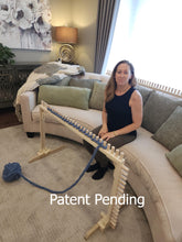 Load image into Gallery viewer, Convertible Loom Table for making Chunky Knit Blankets in comfort