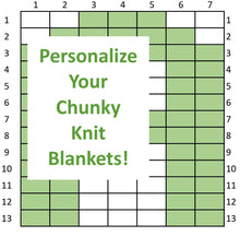 Load image into Gallery viewer, Personalize your Chunky Knit Blankets - Complete Graph Kit NO LOOM INCLUDED - NO VIDEOS