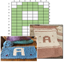 Load image into Gallery viewer, Personalize your Chunky Knit Blankets - Complete Graph Kit NO LOOM INCLUDED - NO VIDEOS