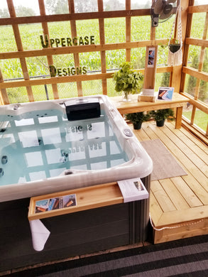 Hot Tub Table (Folding) - Standard Size - Uppercase Designs in Wood - 1-888-860-7735