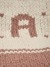 Load image into Gallery viewer, Chunky blanket with initials

