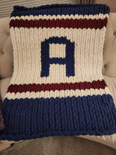 Load image into Gallery viewer, chunky blanket initial
