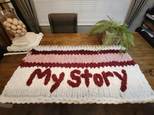 Load image into Gallery viewer, loom knitting chunky blanket tutorial
