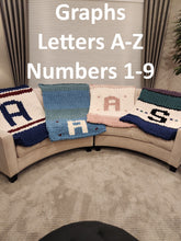 Load image into Gallery viewer, Personalize your Chunky Knit Blankets - Complete Graph Kit  NO LOOM INCLUDED - NO VIDEOS
