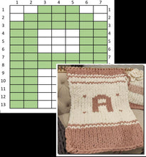 Load image into Gallery viewer, Letters and Numbers - Personalize your Chunky Knit Blankets - Graphs (Digital Download) (E)
