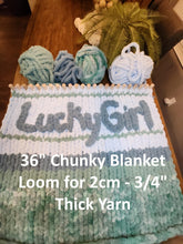 Load image into Gallery viewer, 36" Chunky Blanket Loom: Portable Knitting Board with Video Tutorials - Extendable (E)
