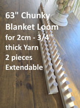Load image into Gallery viewer, 63" Kit - Chunky Blanket Loom with 6 skeins of yarn (E)
