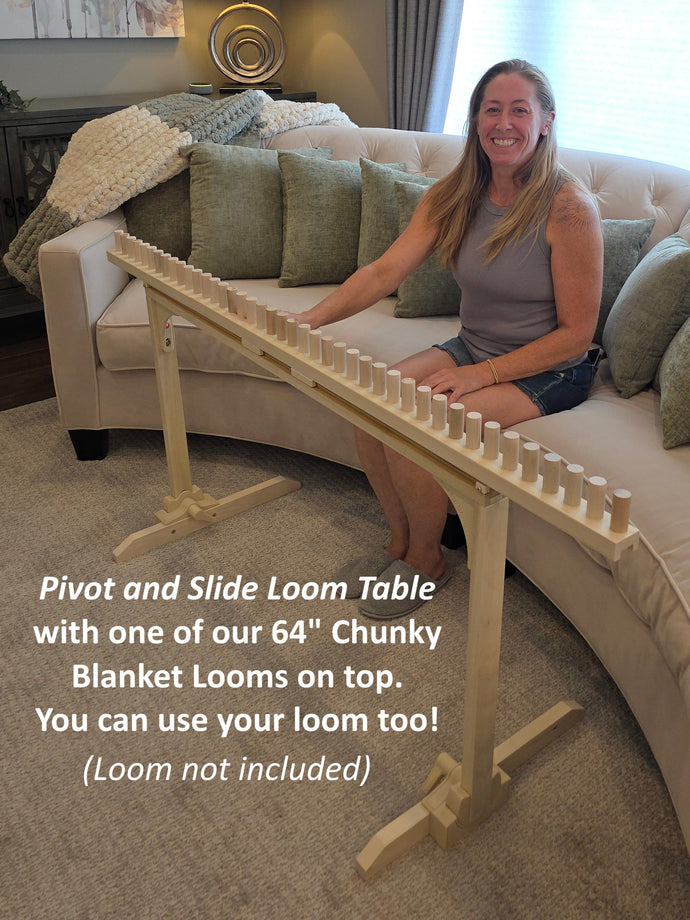 Pivot & Slide Loom Stand for Chunky Blanket Knitting | Uppercase ...