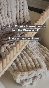Custom Chunky Blanket Loom: Giant Knitting, 85"-175" Long, 100+ Video Tutorials (E)