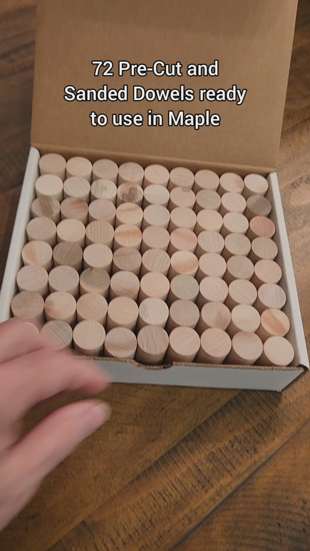72 Precut Wooden Dowels