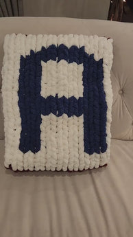 Letters and Numbers - Personalize your Chunky Knit Blankets - Graphs  (Digital Download) (E)