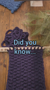 how to knit chunky blanket on loom