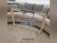 Load and play video in Gallery viewer, Convertible Loom Table for making Chunky Knit Blankets in comfort
